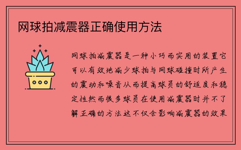 网球拍减震器正确使用方法