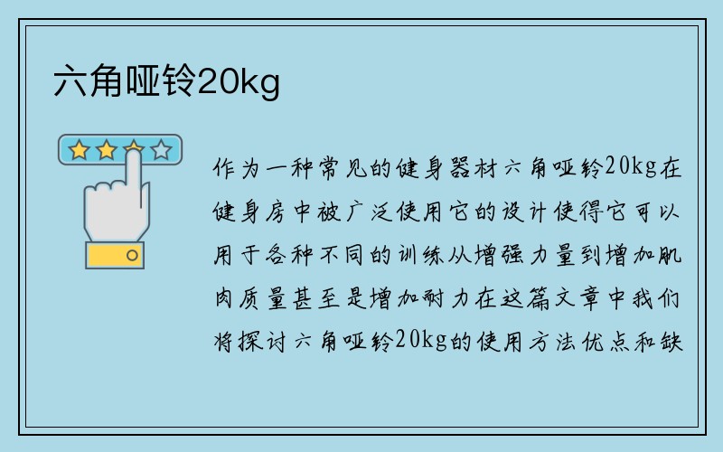 六角哑铃20kg