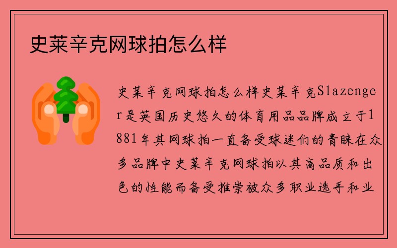 史莱辛克网球拍怎么样