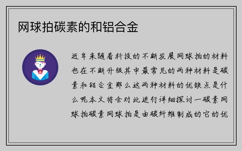 网球拍碳素的和铝合金